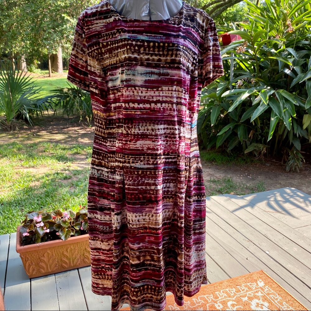 Fun Multi-Color Roz & Ali Dress Size 12